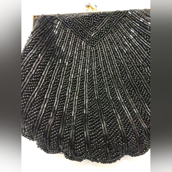 Beaded Black Petite Evening Clutch - Picture 5 of 5